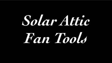 Solar Attic Fan Installation Tools